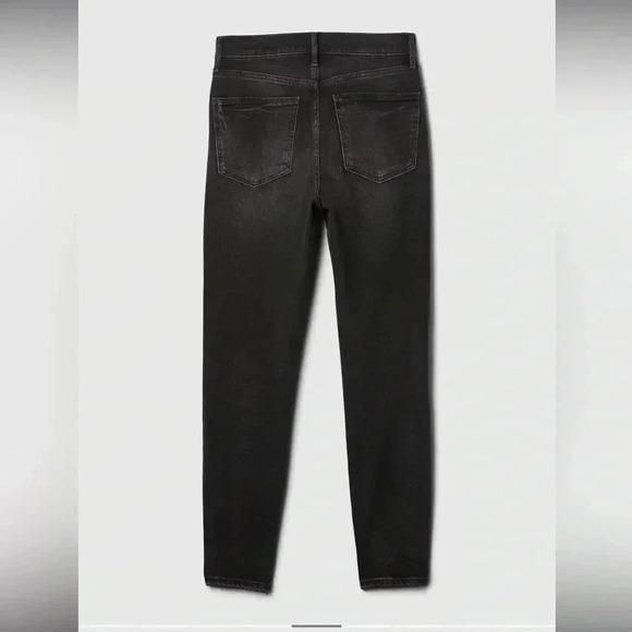 GAP Vintage Slim High Rise Jeans Unfinished Hem Black 30/10 EUC​ - Picture 6 of 16